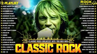 Nirvana, ACDC, Queen, Bon Jovi, Scorpions, Aerosmith, Guns N Roses - Classic Rock Songs 70s 80s 90s
