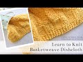 Apprendre  tricoter  torchon tress  continental