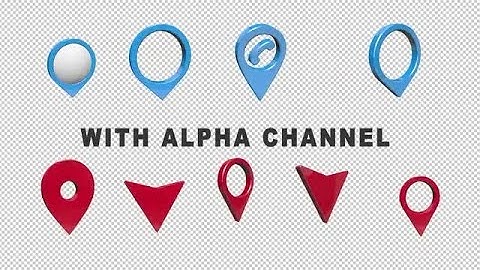 3D Looped Map Icons 2 Stock Motion Graphics