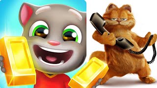 Talking Tom Gold Run VS. Garfield Rush Android Gameplay Talking Tom Gold Run VS. Garfield Rush Android Gameplay