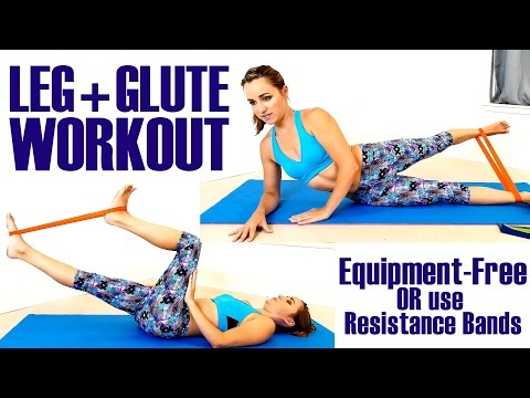 Slim Thighs & Butt Lift At Home Exercises – Optional Resistant Band Yoga Workout