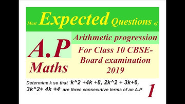 Determine k so that `k^2 +4k +8, 2k^2 + 3k+6, 3k^2+ 4k +4` are three consecutive terms of an A.P