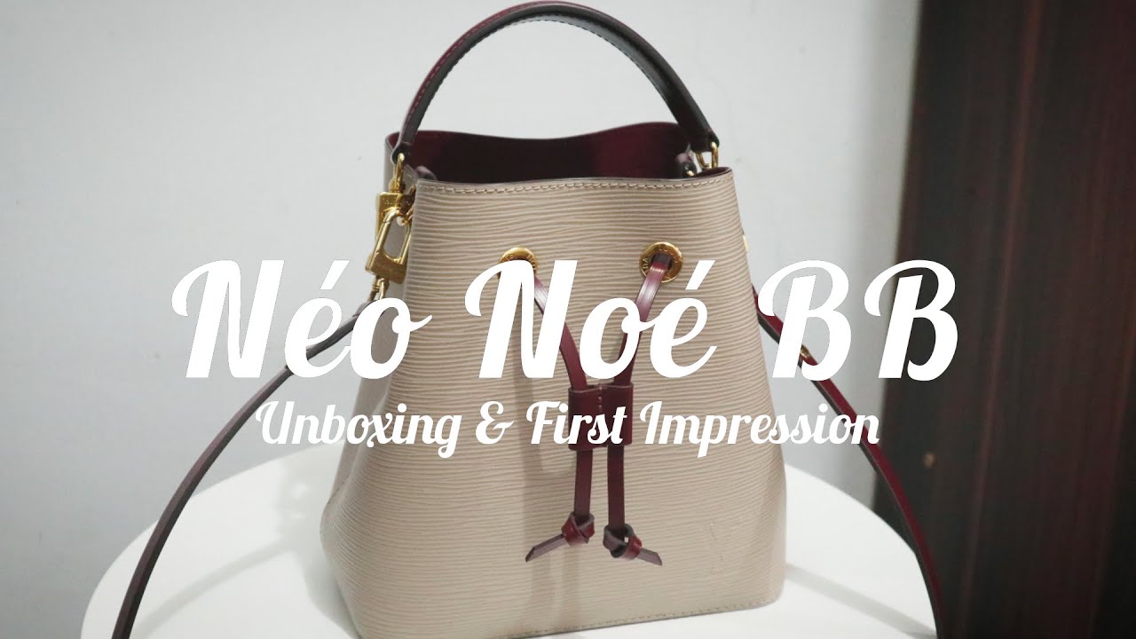 Louis Vuitton Neo Noe BB Epi Galet Unboxing, First Impression & Try-on, Comparison w/ Alma BB
