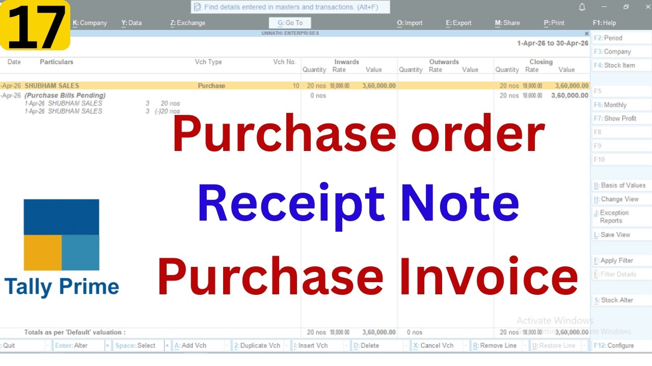 Note Purchaser How to Create Purchase Order, Receipt Note and Invoice : A Complete ...
