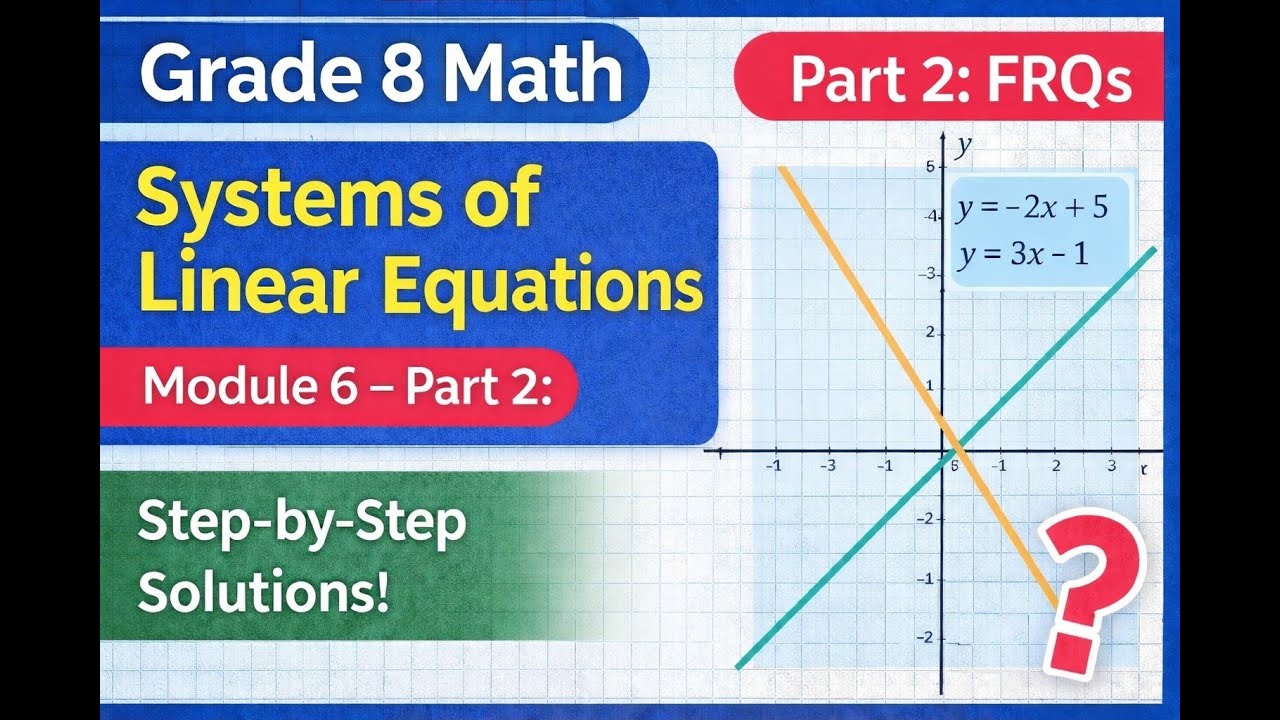 Grade 8 Math | Module 6 – Systems of Linear Equations | Part 2: FRQs