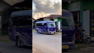 Travel Isuzu Elf Giga Long NLR85BL Body Karoseri Adi Putro 19Seat