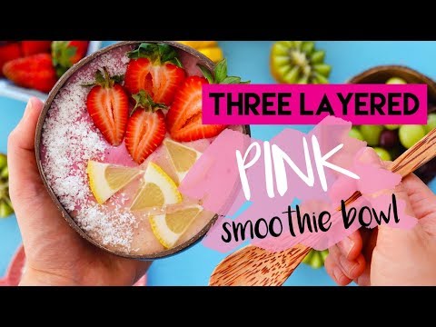 three-layered-pink-smoothie-bowl