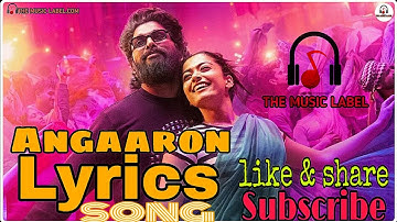 Angaaron (The Couple Song) (Lyrics) | Pushpa 2 The Rule | Allu Arjun |Rashmika |Sukumar |DSP, Shreya