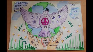 peace poster drawing harmony international