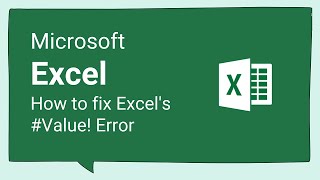 How to fix Excel's #Value! Error