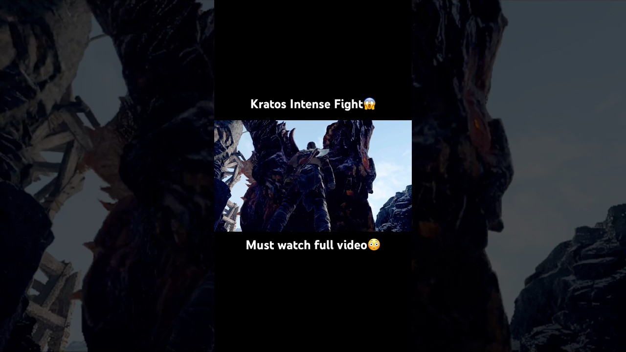 Kratos killed an Immortal Dragon😱 must watch full video🔥 #beastgaming #godofwar #intensefight #fyp