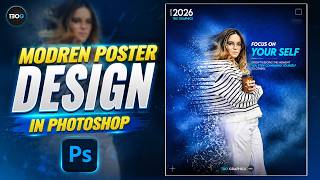 How to Create a Modern Glass & Dispersion Effect Poster Design in Photoshop | Photoshop Tutorial screenshot 4