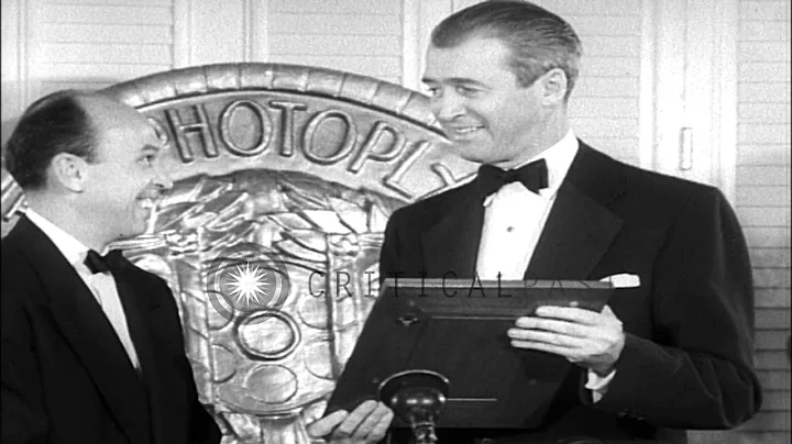 James Stewart and  William Goetz  receive Photopla...