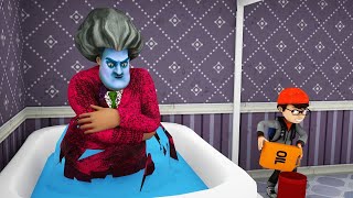 Nick Troll Miss.T in the Bathroom | Scary Teacher 3D Animation || MaxBlue