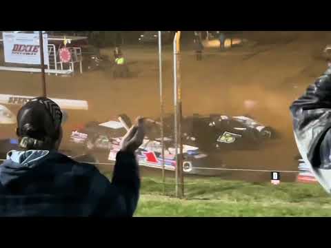 Dixie Speedway Opening Night Thrills and Spills. *No Drivers were Injured *#dirttrackracing