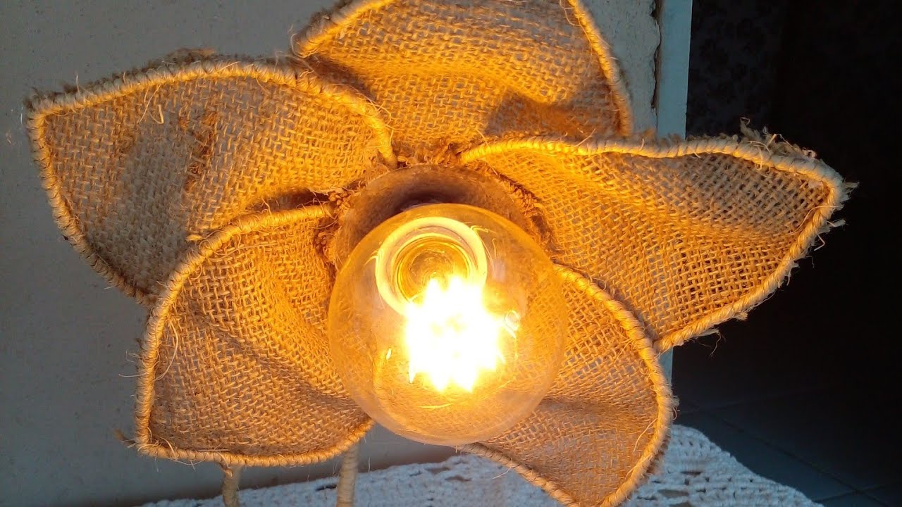 Luminária de sisal e Juta passo a passo completo.