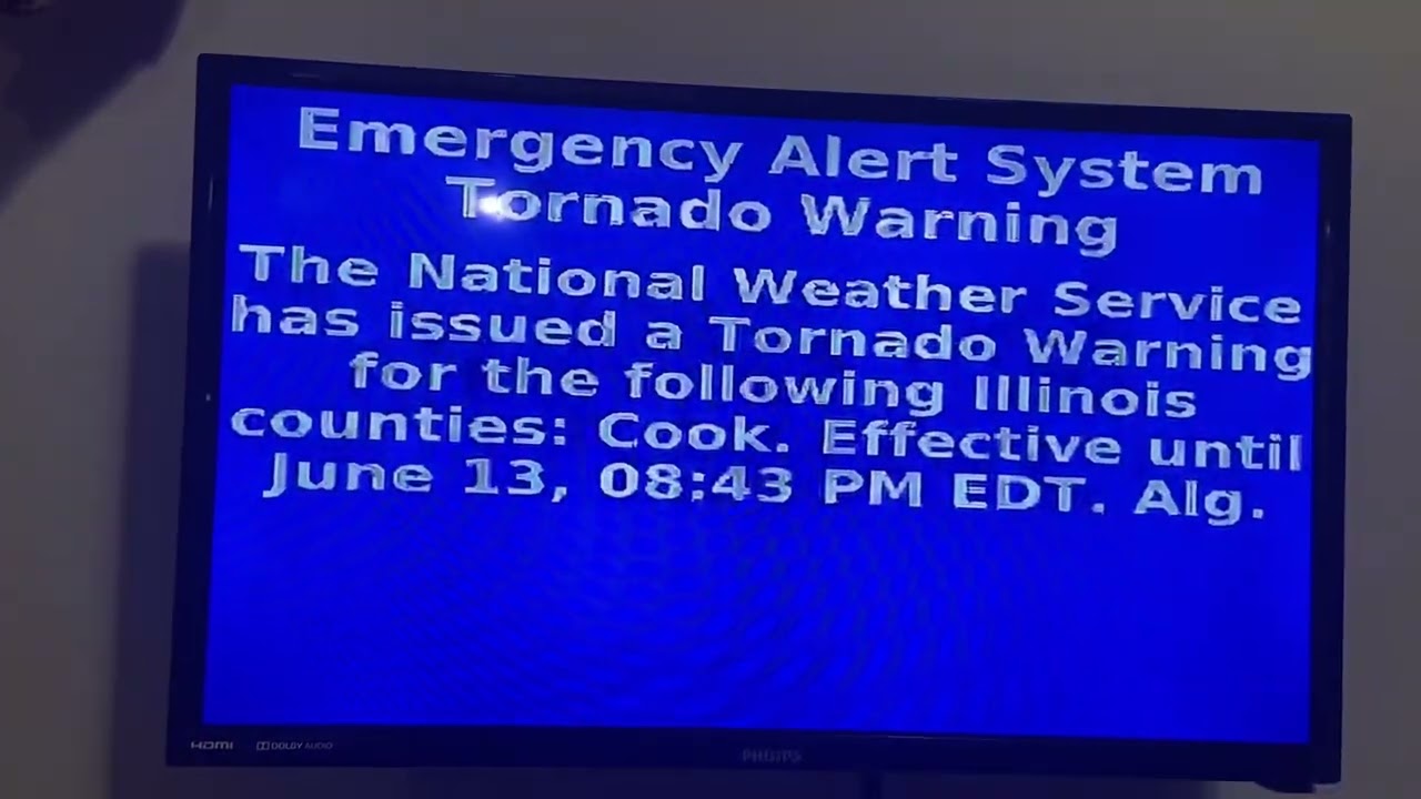 Tornado Warning SoundsChicago 06/13/2022 YouTube