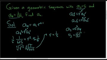 Finding a_n in a geometric sequence given a_3 and a_8