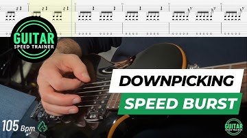 Downpicking Speed Challenge – Guitar Workout (Play Along)