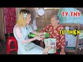 Ty Thy từ thiện giúp các cụ già tại Bến Tre - Ty Thy Vlog Gỏi đu đủ