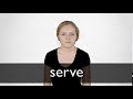 How to pronounce SERVE in British English