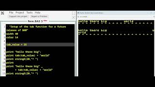 Behaviour of the TAB function starting with the latest version of BAM (silent video)
