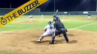 We don’t think this college player’s epic bat flip after game-winning grand slam has landed yet