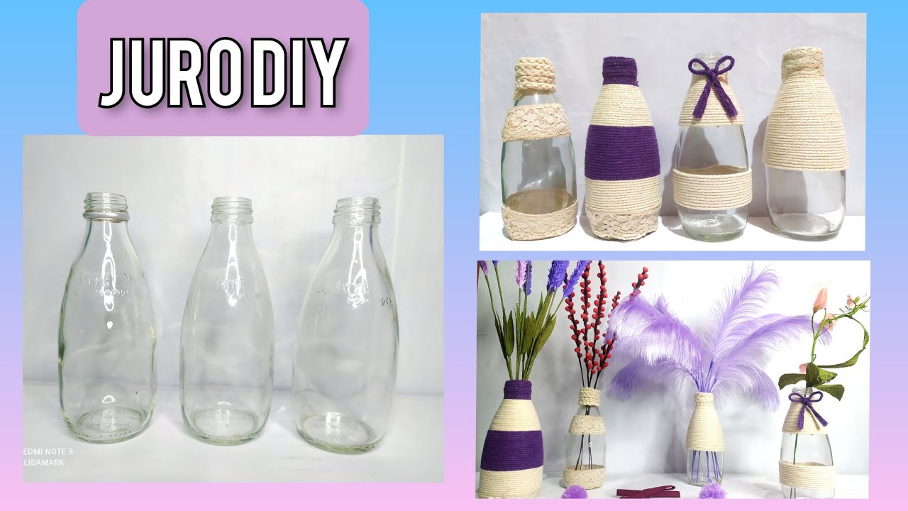 Mengubah Botol Kaca Bekas Menjadi Vas Bunga yang Elegan