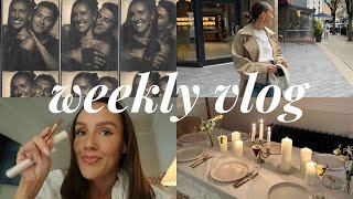 weekly vlog: friendsgiving, date night,  EO updates \& home stuff