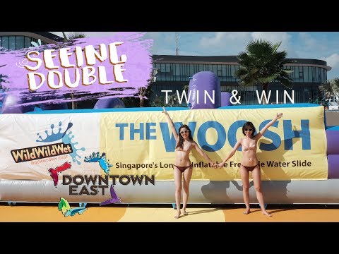 ⁣The Woosh, Singapore’s Longest Inflatable Freestyle Water Slide at Wild Wild Wet!