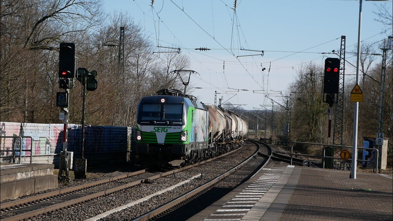 Eisenbahnverkehr in Brühl Mit Br 193 442 185 192 462 101 460 147 152 402