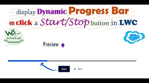 How to displays a horizontal dynamic progress bar from left to right click Start/Stop button in LWC