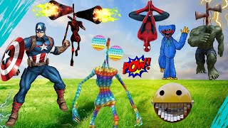 Siren Head Hulk Poop Head Ice Cream Man Huggy Wuggy Kissy Missy Compilation