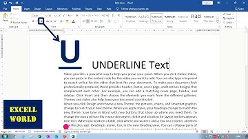 Underline in MS Word 2013 | Bold | Italic | Underline | MS Word 2007 | Ctrl+U | Control+U