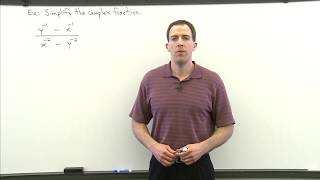Simplifying a Complex Fraction Containing Negative Exponents