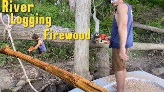 River Logging Firewood