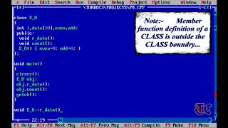C++ Code3 - Even-Odd No. Count Using CLASS