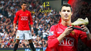 Cristiano Ronaldo All 42 Goals In 2008 Dream Season At Manchester United