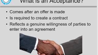BUS 201--Ch 11 Creating a Contract Acceptance