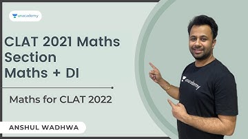 CLAT 2021 Maths Section | Maths + DI | Maths for CLAT 2022 | Anshul Wadhwa | CLAT PYQs | Unacademy