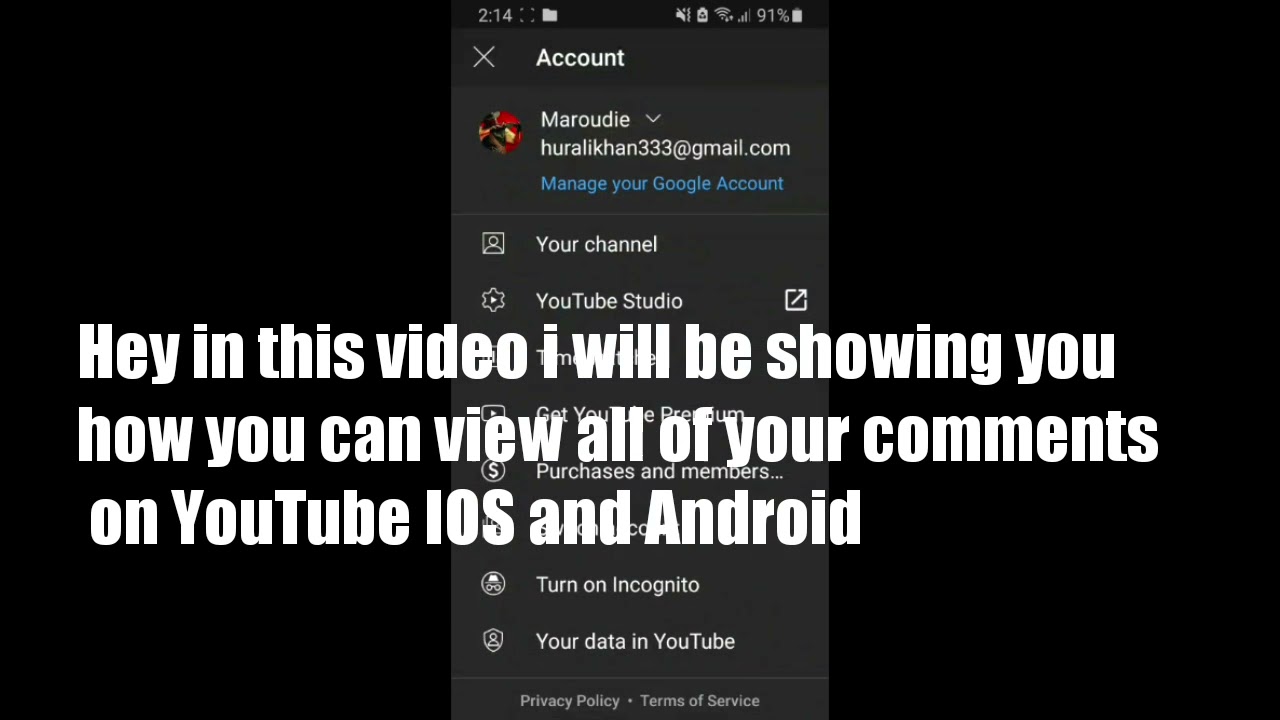 How To View All Your Comments On YouTube And Delete Them On Android And IOS 2021 FAST And EASY 