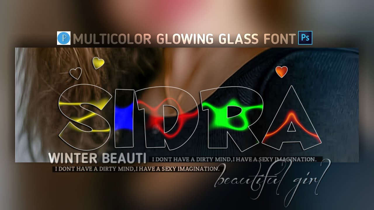 Most demanding Multicolor Glowing Glass Font in Hind/Urdu || by Alee Creation.