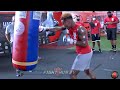 JERMELL CHARLO DISPLAYING BIG KO POWER ON HEAVY BAG TRAINING FOR JEISON ROSARIO (HEAVY BAG WORKOUT)