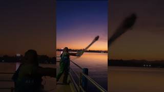 Traditional Fisherman vs Golden Sunset #SunsetFishing #FishermanLife #GoldenHour #SunsetVibes