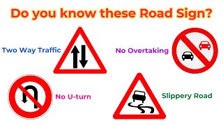 50 Important ROAD SIGNS That You Need To Know When Driving | Traffic Signs | English Vocabulary