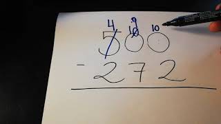 Subtraction across zeros