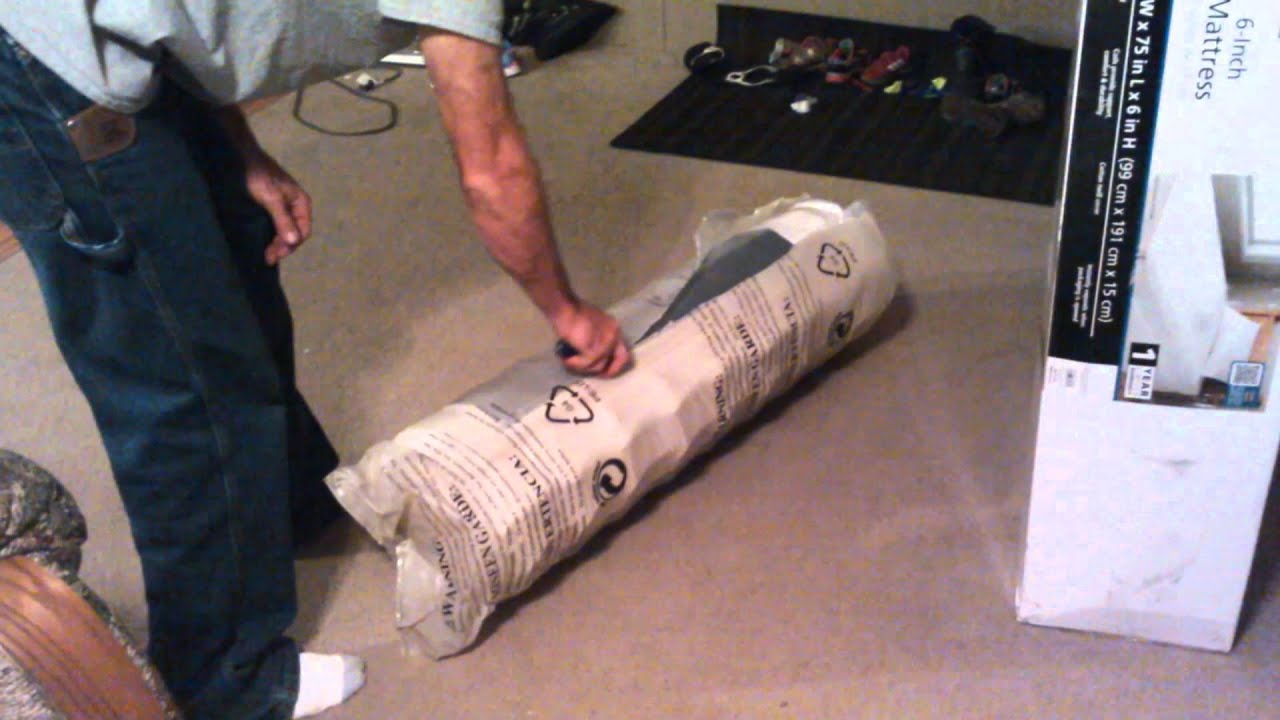 Vacuum packed mattress YouTube