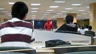 Spiderman Spotted At Nus Central Library 230409