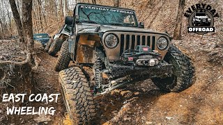 HUGE Group Of Jeeps | East Coast Creek Bed Wheeling Gets SLOPPY!