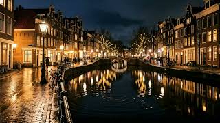 Amsterdam – Canal Reflections After Rain | Night Water Ambience 🌧️🌊 screenshot 5